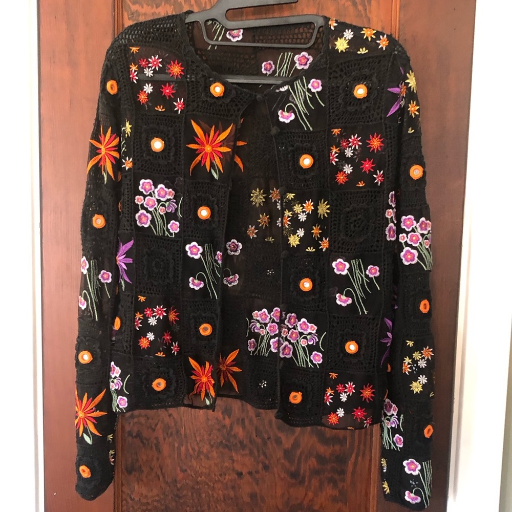 Crochet cardigan size Small - Jenni Max NYC